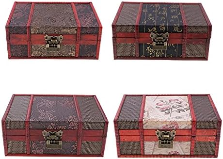 JYDQM Çin Retro Vintage Stil Ahşap Mücevher Kutusu saklama kutusu Bilezik Küpe Kolye saklama Kabı