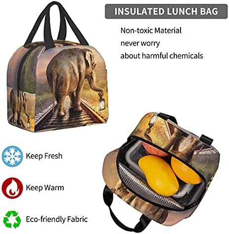 Fil Lamba Sırt Çantası + Öğle Yemeği Çantası Kombinasyonu Bookbag İle Taşınabilir Öğle Yemeği kutusu Seti Kız Erkek İçin