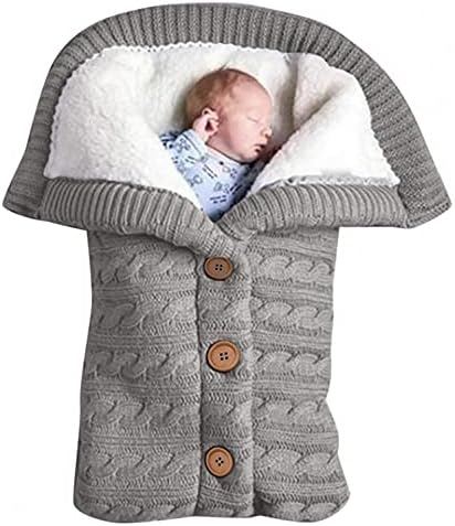 Yenidoğan Erkek Bebek Kız Battaniye, kundak battaniyesi Arabası Polar Kış Sıcak Uyku Tulumu Yumuşak Örme Sahne Uyku Tulumu