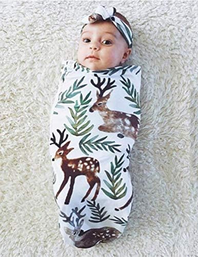 Yenidoğan Erkek Kız Güzel Uyku Tulumu ve Kafa Bandı 2 Adet Bebek Battaniye Elbisesi Bebek Coming Home Kıyafet Seti