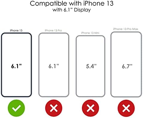 Distinctİnk Temizle Darbeye Hibrid Vaka iPhone 13 (6.1 Ekran) - TPU Tampon, Akrilik Geri, Temperli Cam Ekran Koruyucu-ABD Kalp