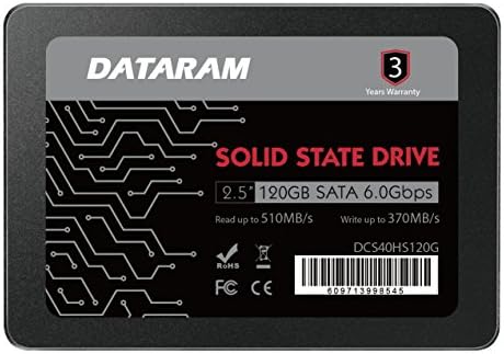 DATARAM 120 GB 2.5 SSD Sürücü Katı Hal Sürücü GİGABYTE GB-BNI7G4-1050TI ile Uyumlu