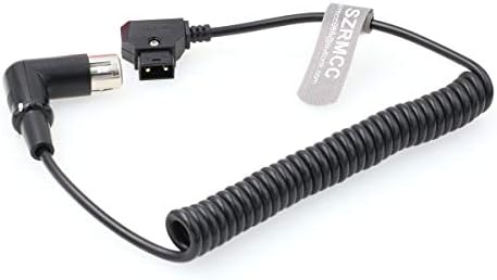 SZRMCC D-tap Sağ Açı XLR 4 Pin Sarmal Güç Kablosu DSLR Kamera için Sony F5 F55 SXS Kamera Roland R88 Monitör
