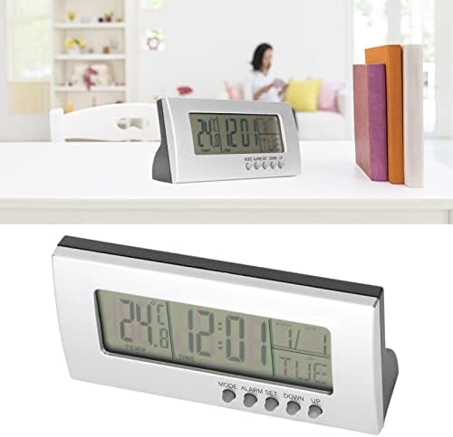 Dijital çalar Saat, çok Fonksiyonlu Kapalı Termometre ile Büyük Ekran Higrometre Ölçer Monitör Sıcaklık Nem Ölçer Elektronik