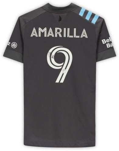 Çerçeveli Luis Amarilla Minnesota United FC İmzalı Maç - 2020 MLS Sezonundan 9 numaralı Gri Formayı Kullandı-İmzalı Futbol Formaları