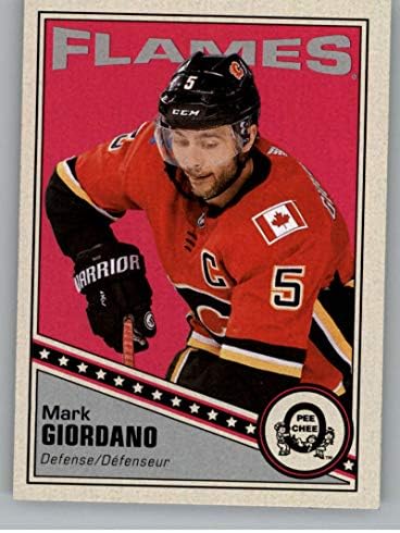 2019-20 O-Pee-Chee Retro Hokey 360 Mark Giordano Calgary Flames Üst Güverte Opc'den Resmi NHL Ticaret Kartı
