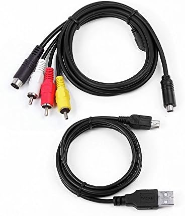 MaxLLTo AV A/V TV Video + USB Veri senkronizasyon kablosu kablosu Sony Handycam HDR-PJ50 / v HDR-PJ10