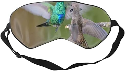 Diş Gagalı Hummingbird Rahat Körü Körüne Göz Maskesi Ayarlanabilir, uyku Maskesi için Kadın Erkek, Yatıştırır Kuru Gözler 99
