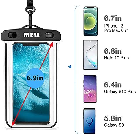 FRİENA Su Geçirmez Telefon Kılıfı Evrensel IPX8 Su Geçirmez telefon kılıfı Cep Telefonu kuru Çanta ıçin Uyumlu iPhone 12 Pro
