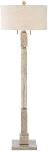 Korkuluk Geleneksel Ülke Yazlık Ayakta Zemin Lambası 63.5 Uzun Boylu Rustik Badanalı Turşu Ahşap Yulaf Ezmesi Keten Kumaş Davul