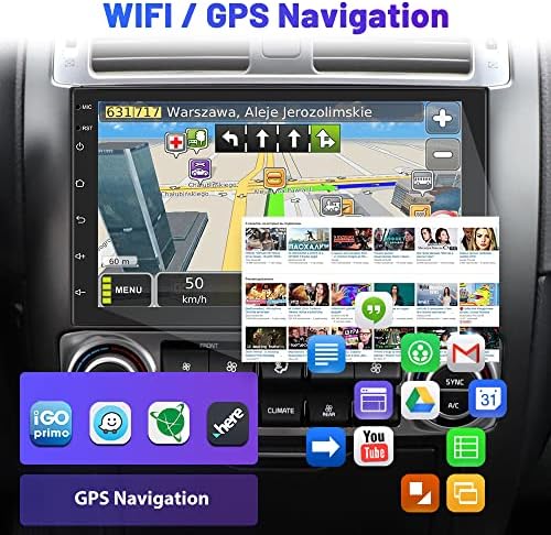 Hıkty Çift Din Android Araba Stereo 7 Inç Kapasitif Dokunmatik Ekran Araba Radyo GPS Navigasyon ıçin Araba Destekler Bluetooth