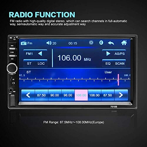 Podofo Çift Din Araba Stereo-Bluetooth Radyo Alıcısı 7 LCD Dokunmatik Ekran MP3 / USB/SD FM Ses / Radyo Desteği ıOS / Android