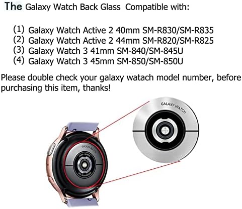 İzle Aktif 2 Arka Cam Arka Lens Samsung için yedek Galaxy İzle Aktif 2 40mm/ 44mm, Galaxy İzle 3 41mm/45mm Arka Cam Arka Lens