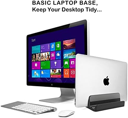 PHOCAR Dikey Dizüstü Bilgisayar Standı, Masa için Dizüstü Dikey Tutucu, MacBook Air Pro ile Uyumlu Cep Telefonu Tutacağı, iPad