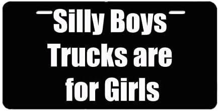 Aptal Erkek Kamyonlar Kızlar için Komik Yenilik Ön Plaka Arabalar için ABD Oto Metal Araba Etiketleri Aksesuarları Standart ABD