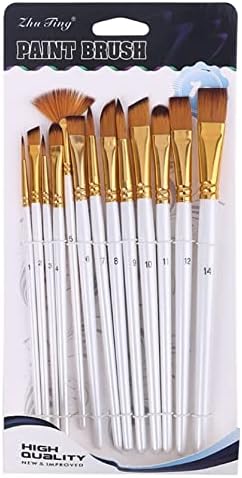 13 adet Naylon Saç Ahşap Saplı Suluboya Fırçası Kalem Seti DIY Yağlı Akrilik Boyama Sanat Malzemeleri