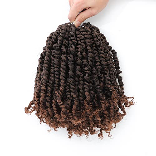 Tutku Büküm Saç - 8 Packs 10 Inç Tutku Büküm Tığ Pretwisted Kıvırcık Saç Bohemian Siyah Kadın Için Sentetik Saç uzantıları(T1B