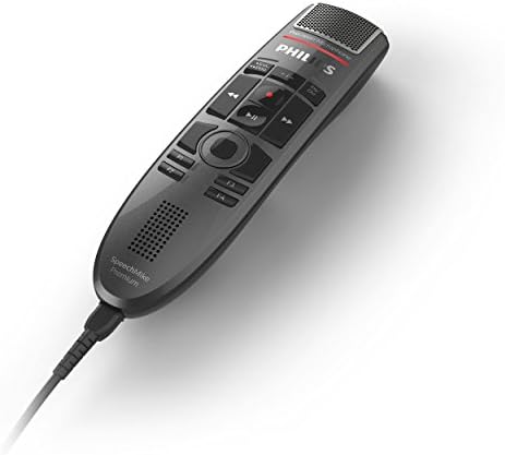 Kristal Netliğinde Kayıt ve En İyi Ses Tanıma için Philips SpeechMike Premium Dokunmatik USB Dikte Mikrofonu, Barkod Tarayıcı,