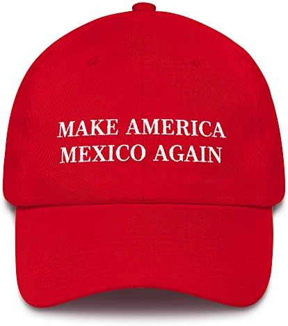 Amerika Meksika Tekrar Şapka yapmak (İşlemeli Baba Pamuk Kap) Komik MAGA Parodi, Meksika Duvar Trump Gag Hediye