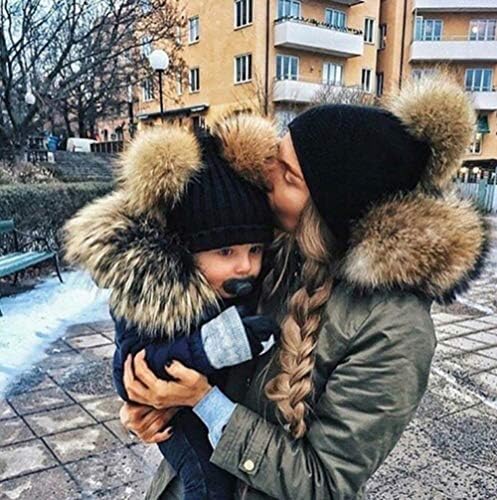 Ebedi Berry çocuklar kış sevimli 2 Pom Pom kulaklar SKnitted şapka çocuk bebek erkek kız yürümeye başlayan çocuk için