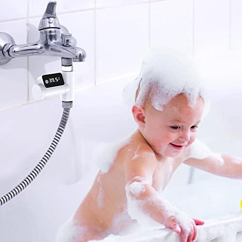Sıcaklık LED Ekran Metre Ev Su Duş Termometre Mutfak Banyo Bebek Bakımı Akıllı Ev Monitör 360° Dönen LED Dijital Duş Sıcaklık