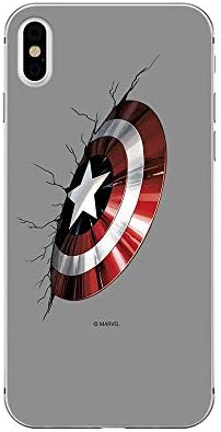 Orijinal Marvel Kaptan Amerika TPU iPhone için kılıf X, iPhone Xs, Sıvı Silikon Kapak, Esnek ve İnce, Ekran Koruyucu, Darbeye