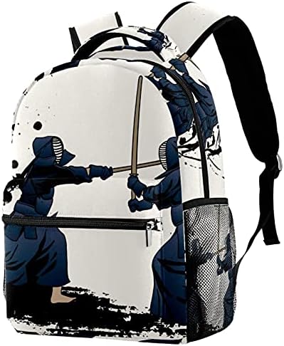 Sırt çantası Japon Kendo Tarafından Mücadele Kılıç Baskı Büyük Kapasiteli Yürüyüş Seyahat Çantası Nedensel Sırt Çantası Ayarlanabilir