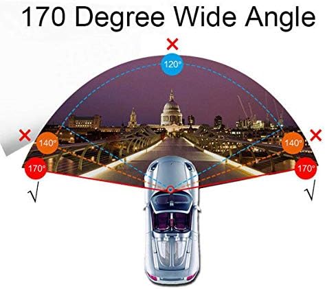Pınzheng 4.3 İnç Çizgi Kam 1080hd Araba Dvr 170° Geniş Açı Geri Panoramik Gözetim Araba Kamera ile 32g Hafıza Kartı Çift Lens