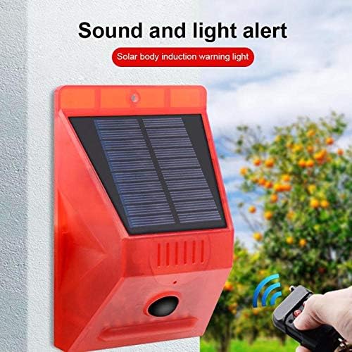 Güneş ses uyarısı Flaş uyarı ses ışık Alarm hareket sensörü desibel Siren Strobe güvenlik ışık alarm sistemi için çiftlik