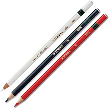 3x Stabilo-Tüm Kalemler (Siyah-Kırmızı-Beyaz)