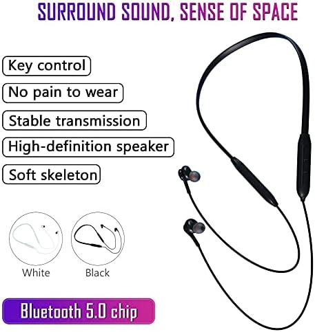 Bluetooth Kulaklıklar Boyun Bandı V5. 0 Kablosuz Kulaklık Spor Kulaklıkları w/Mic Kablosuz Gürültü Önleyici Kulaklıklar Spor