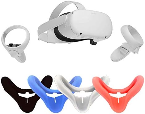 2X TNE Yüz Minder Örtüsü, 1x Lens Pedi, 2X Thumbstick Cap Oculus Quest 2/2 Paket Silikon Yüz Maskesi w/ Denetleyici Başparmak