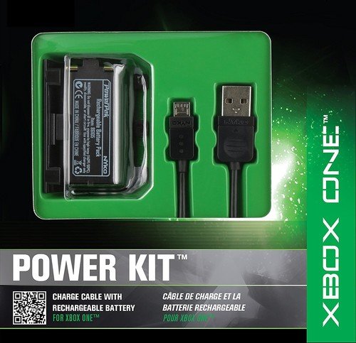Nyko Güç Kiti-Xbox One için Mikro USB Şarj Kablosu ile Şarj Edilebilir Pil ve Yedek Kapak