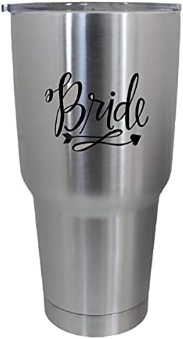Bardaklar drinkware tumbler sticker-GELİN-Düğün gelin parti sticker çıkartma (Siyah)