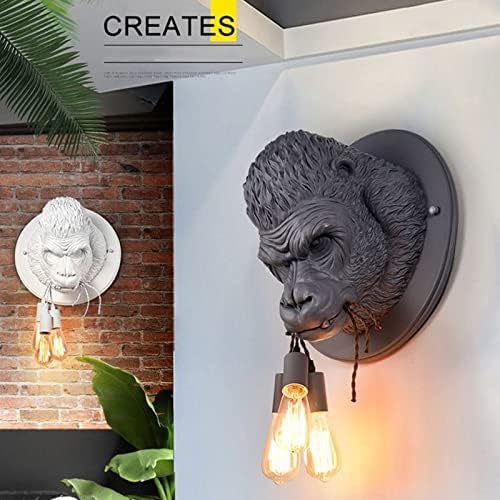 Fiş Aplik Duvar lambası, E27 Kapalı Reçine Gorilla Modern Dekoratif lamba, oturma Odası Başucu Koridor Yatak Odası Duvar lambası,