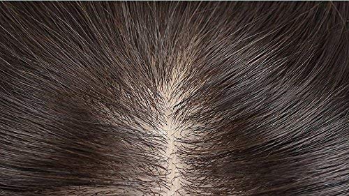 UniWigs Remy İnsan Saç Topper Adet, 12 inç Doğal Siyah, ipek Cilt Üst Taban Doğal Ayrılık Hattı İçin Saç Dökülmesi veya İnceltme