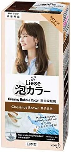 LIESE Creamy Bubble Color-Chestnut Brown 1'ler-Kullanımı Kolay Kabarcık Köpüğü ile Saç Boyama İşlemini Zahmetsiz Hale Getirir