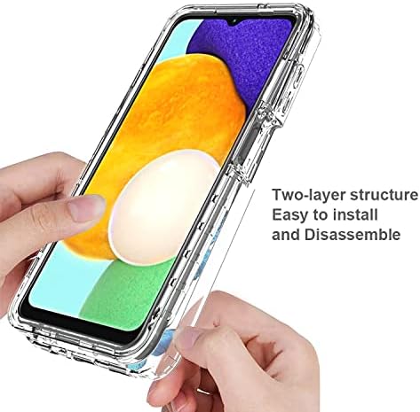PAOBİR Samsung Galaxy A13 5G Durumda, Galaxy A13 5G Telefon Kılıfı, çift Katmanlı Şeffaf Şok Emme Tampon Tasarımı, hibrid Damla