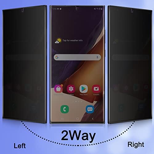 [2 Paket] Aolweec Galaxy Not 20 Ultra 5G Gizlilik Ekran Koruyucu, Vaka Dostu Destek ın-Ekran Kilidini, Anti Casus Tam Yapıştırıcı