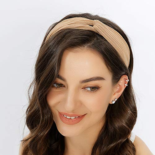 Yalemei Bantlar Kadınlar için, Büküm Düğümlü Rahat Sıkı Saç Bantları Kızlar için Düğüm Yoga Egzersiz Vintage Headwrap Saç Aksesuarları