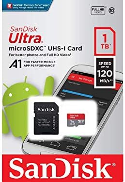 Ultra 1 TB microSDXC, SanFlash ve SanDisk tarafından Doğrulanan Spice Mobile Stellar Nhance 2 Plus için Çalışır (A1/C10/U1/8k