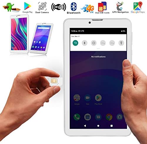 Indigi 4G LTE Android Pasta 7in TabletPC w/DualSIM Yuvaları ve WiFi Etkin, Dört Çekirdekli İŞLEMCİ ve 2GB RAM / 16GB ROM 512gb'a