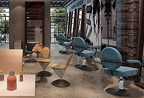 FMOGG Salon Recliner Retro Asansör Berber Koltuğu Kaldırılabilir Salon Berber koltuğu Kuaför Kuaförlük Sandalye PU Deri Dövme