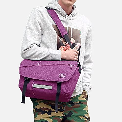OIWAS askılı çanta Kadın Erkek Satchel 14 15.6 Inç dizüstü evrak çantası Çanta Crossbody omuzdan askili çanta Okul Iş Seyahat