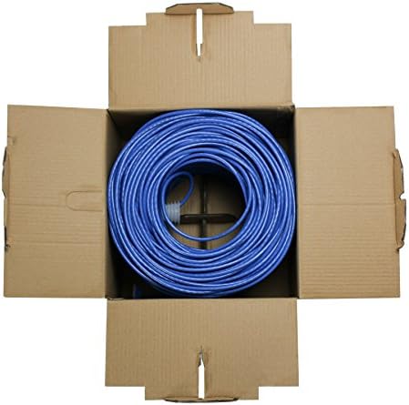 NavePoint Cat6 (CCA), 500ft, Mavi, Katı Dökme Ethernet Kablosu, 550MHz, 23AWG 4 Çift, Korumasız Bükümlü Çift (UTP)