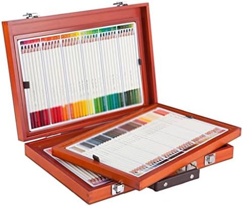 EODNSOFN 108 renkler Ahşap Renkli Kalem Seti Karton Paketi Yağlı Boyama Çizim Kalem Pastel Kalemler için ahşap kutu ile paketi