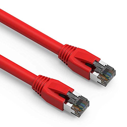 15ft (4.6 M) Kedi.8 S/FTP Ethernet Ağ Kablosu 24AWG 15 Feet (4,6 Metre) Gigabit LAN Ağ Kablosu RJ45 Yüksek Hızlı Yama Kablosu,