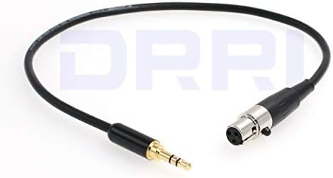 DRRI 3Pin Mini-XLR Dişi 3.5 mm TRS Erkek Pro Yaka Mikrofon Ses Kablosu (15CM)