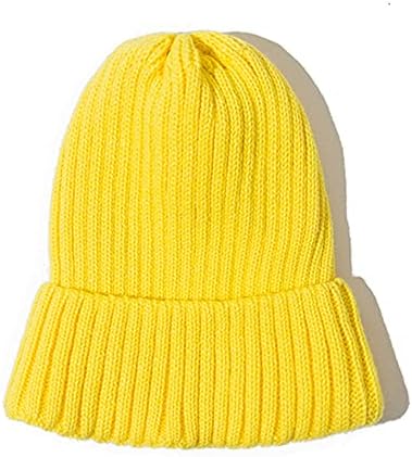 Amerikan Trendleri Kış Şapka için Kadın Erkek Renkli Hımbıl Beanie Kış Kafatası kap Örgü Kelepçeli Yumuşak Sıcak