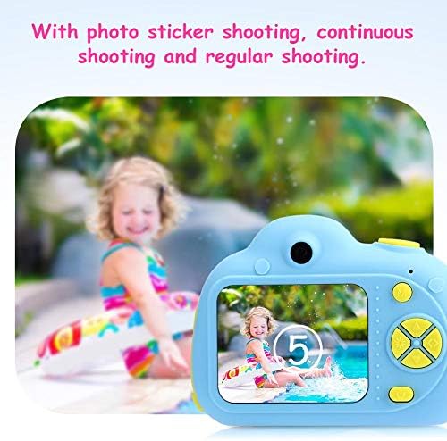 Richer-R Çocuklar Dijital Video Kamera, Çocuk Dijital Kamera Çocuk Oyun Oyuncak, Çift Lens Video Sevimli Oyuncak Kamera ile Anti-Kayıp